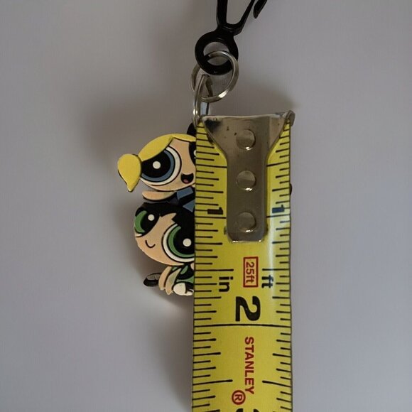 Vintage Power Puff Girls Keychain Cartoon Network Backpack Charm Blossom Bubbles - Picture 8 of 10